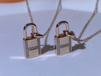 [⭐moonlume]HM ADVANCED NICHE LOCK HEAD NECKLACE DIAMONDS