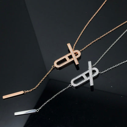 [⭐moonlume]HM NECKLACE PLATINUM ROSE GOLD DIAMOND