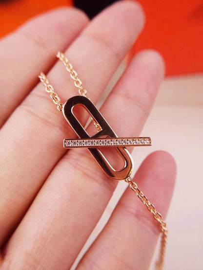 [⭐moonlume]HM NECKLACE PLATINUM ROSE GOLD DIAMOND