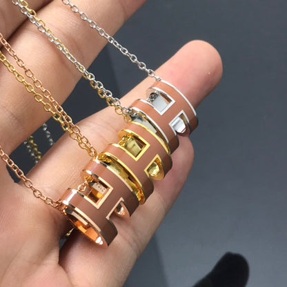 [⭐moonlume]H NECKLACE BROWN
