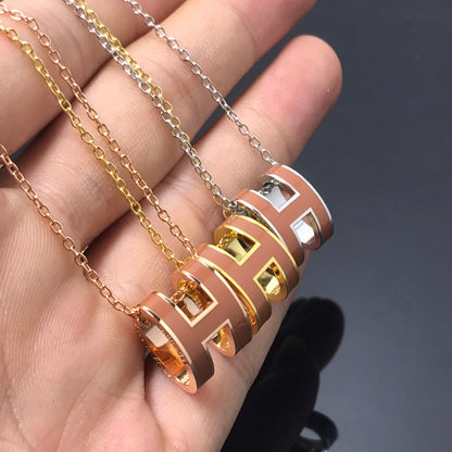 [⭐moonlume]H NECKLACE BROWN