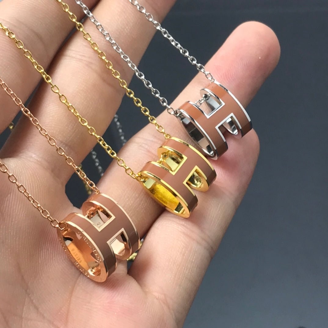[⭐moonlume]H NECKLACE BROWN