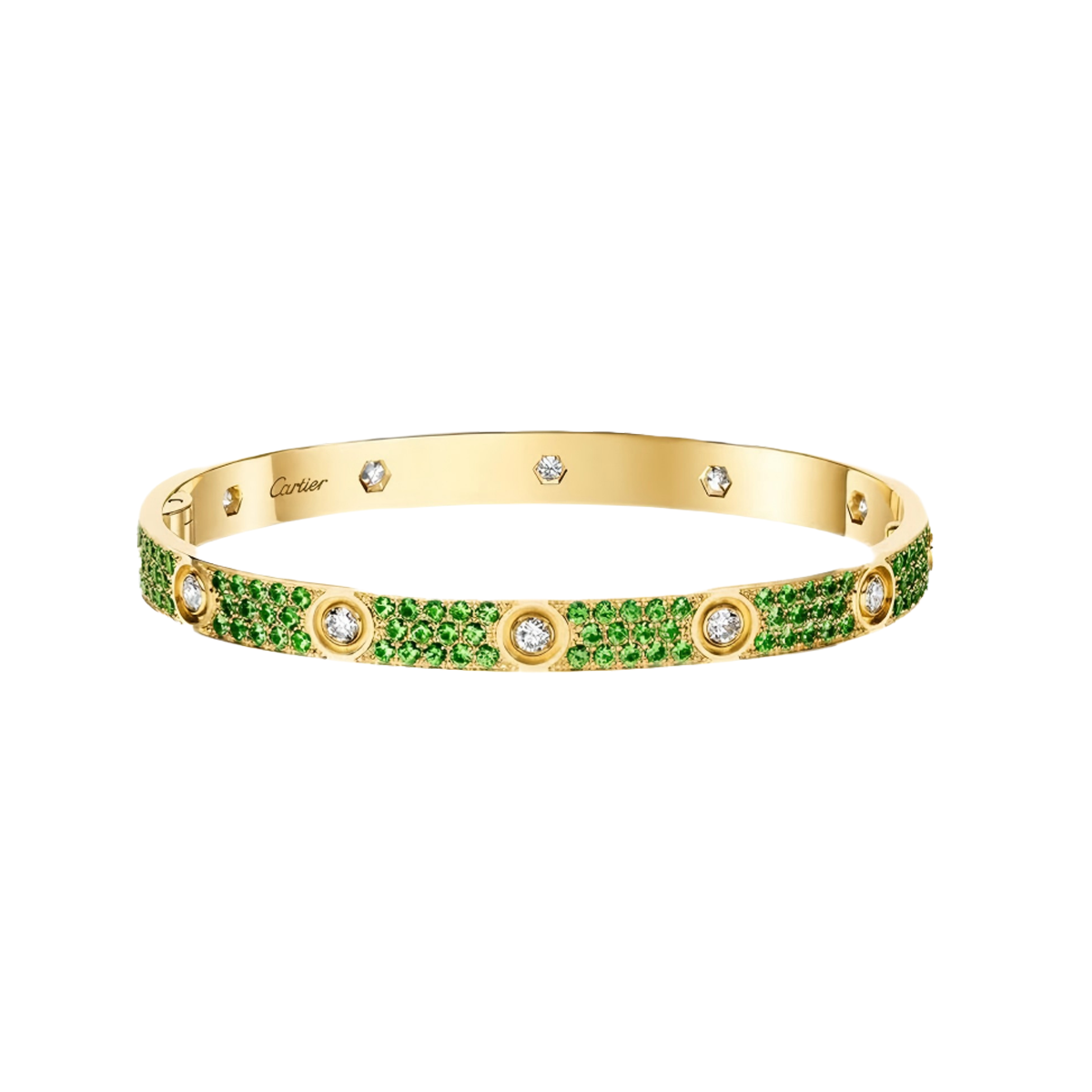 [⭐moonlume]2026 PAVE GEMSTONE LOVE BRACELET 6.1MM 10 DIAMONDS