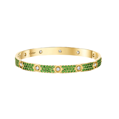 [⭐moonlume]2026 PAVE GEMSTONE LOVE BRACELET 6.1MM 10 DIAMONDS