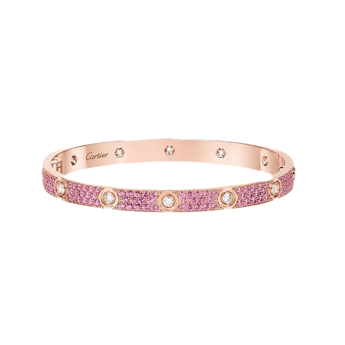 [⭐moonlume]2026 PAVE GEMSTONE LOVE BRACELET 6.1MM 10 DIAMONDS