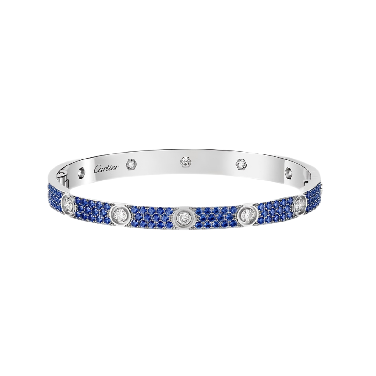 [⭐moonlume]2026 PAVE GEMSTONE LOVE BRACELET 6.1MM 10 DIAMONDS