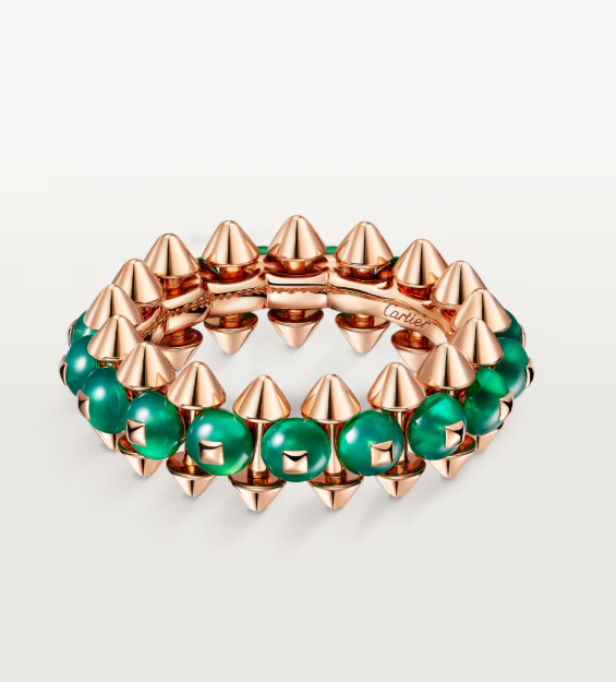 [⭐moonlume]CLASH ELEGANT ROSE GOLD RING FEATURING NATURAL AGATE