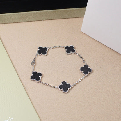 [⭐moonlume] CLOVER 5 MOTIF ONYXS BRACELET COLLECTION