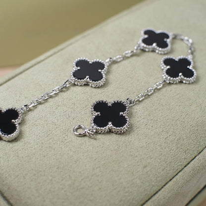 [⭐moonlume] CLOVER 5 MOTIF ONYXS BRACELET COLLECTION