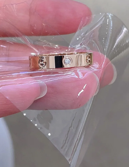 [⭐moonlume]LOVE RING 4MM 1 DIAMOND