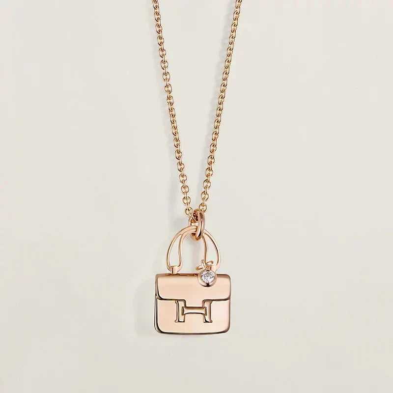[⭐moonlume]AMULETTE PEDANT ROSE GOLD NECKLACE