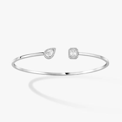 [⭐moonlume]JONC FLEX MY TWIN TOI & MOI SILVER DIAMOND BRACELET