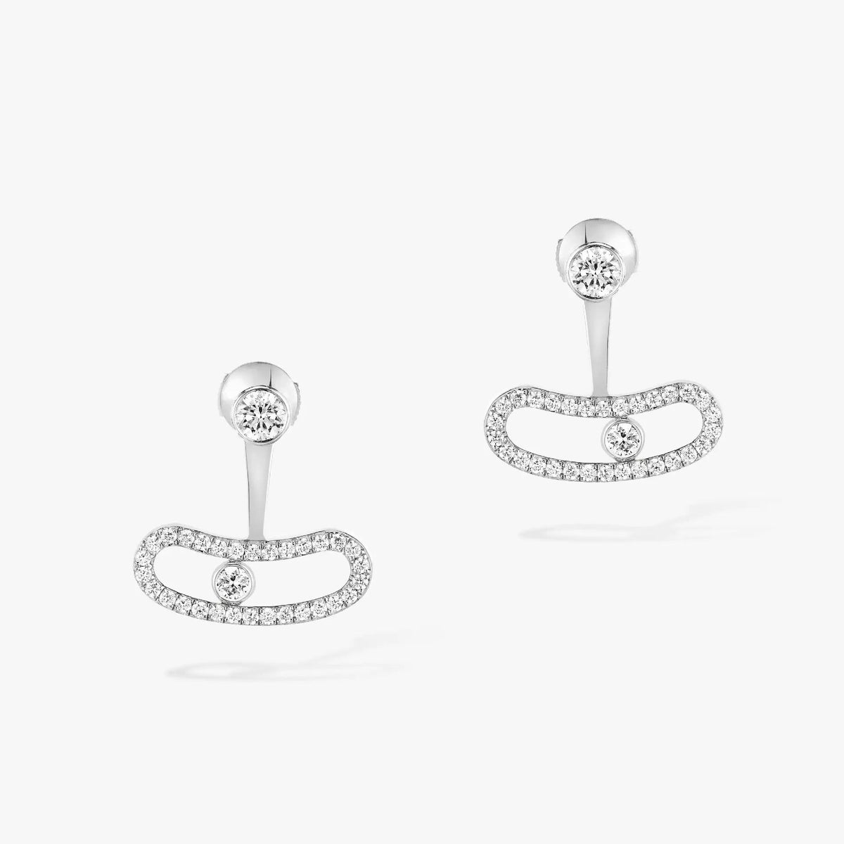 [⭐moonlume]MOVE UNO SILVER DIAMOND EARRINGS