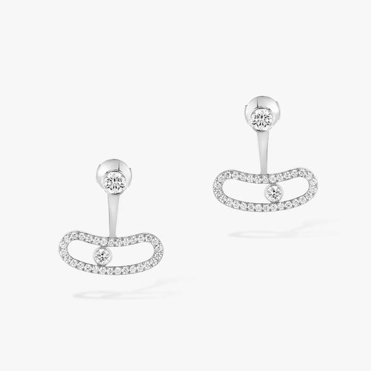 [⭐moonlume]MOVE UNO SILVER DIAMOND EARRINGS