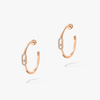 [⭐moonlume]CREOLES MOVE UNO PM DIAMOND EARRINGS