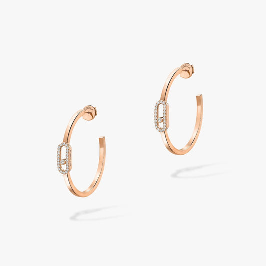 [⭐moonlume]CREOLES MOVE UNO PM DIAMOND EARRINGS