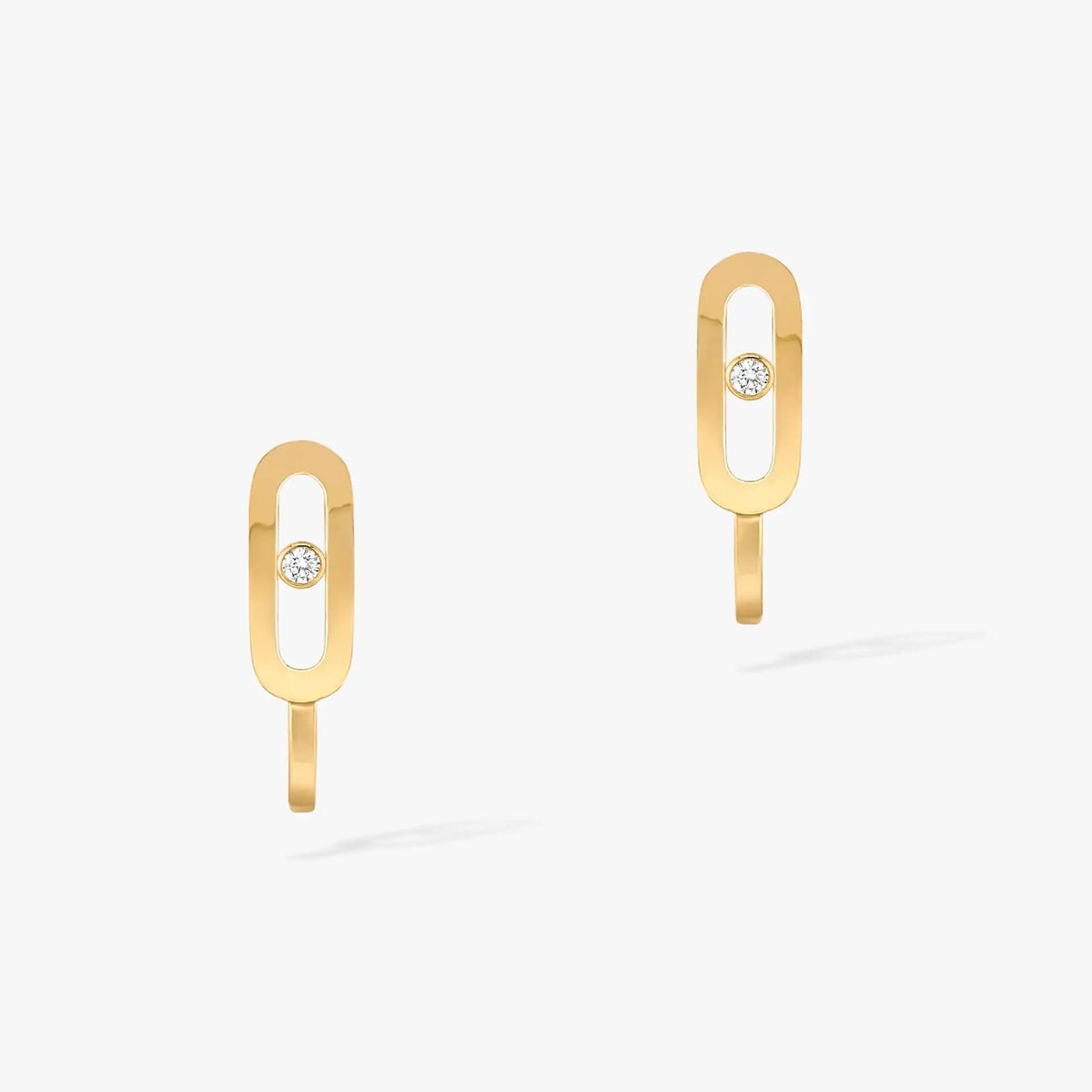 [⭐moonlume]CREOLES MOVE UNO MINI 1 DIAMOND EARRINGS