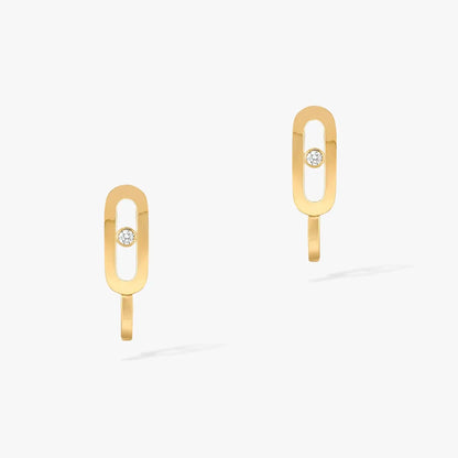 [⭐moonlume]CREOLES MOVE UNO MINI 1 DIAMOND EARRINGS
