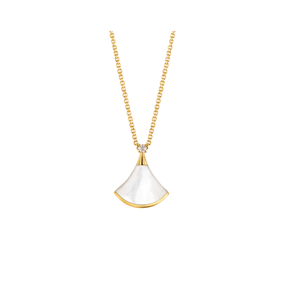 [⭐moonlume]DREAM NECKLACE WHITE MOP GOLD 1 DIAMOND