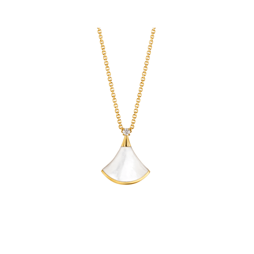 [⭐moonlume]DREAM NECKLACE WHITE MOP GOLD 1 DIAMOND