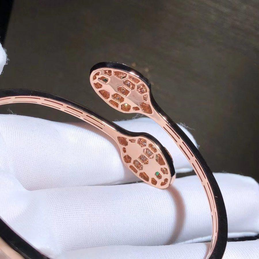 [⭐moonlume]SERPENTI BRACELET PINK GOLD MALACHITE DIAMOND DOUBLE SNAKE