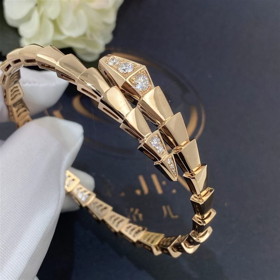 [⭐moonlume]SERPENTI BRACELET DIAMONDS PINK GOLD