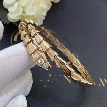 [⭐moonlume]SERPENTI BRACELET DIAMONDS PINK GOLD