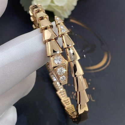 [⭐moonlume]SERPENTI BRACELET DIAMONDS PINK GOLD