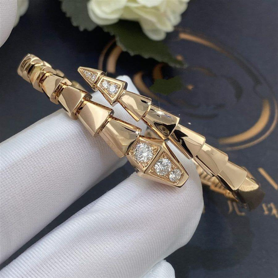 [⭐moonlume]SERPENTI BRACELET DIAMONDS PINK GOLD