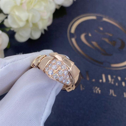 [⭐moonlume]SERPENTI RING PINK GOLD DIAMOND