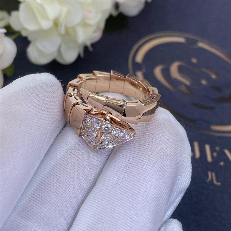 [⭐moonlume]SERPENTI RING PINK GOLD DIAMOND