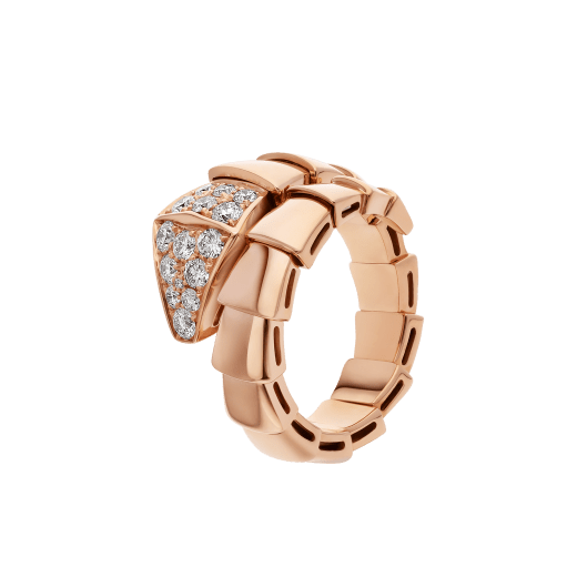 [⭐moonlume]SERPENTI RING PINK GOLD DIAMOND