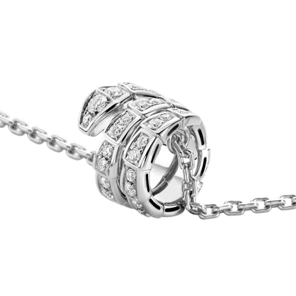 [⭐moonlume]SERPENTI  NECKLACE DOUBLE RING DIAMOND