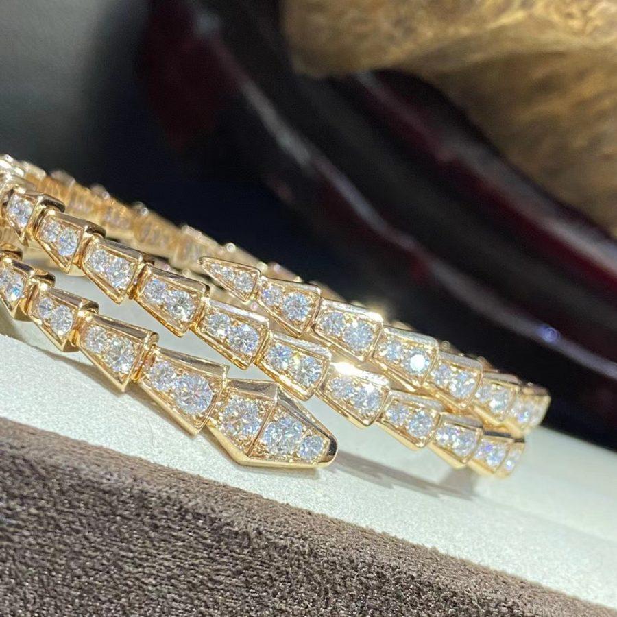 [⭐moonlume]SERPENTI BRACELET GOLD DIAMOND DOUBLE ROW