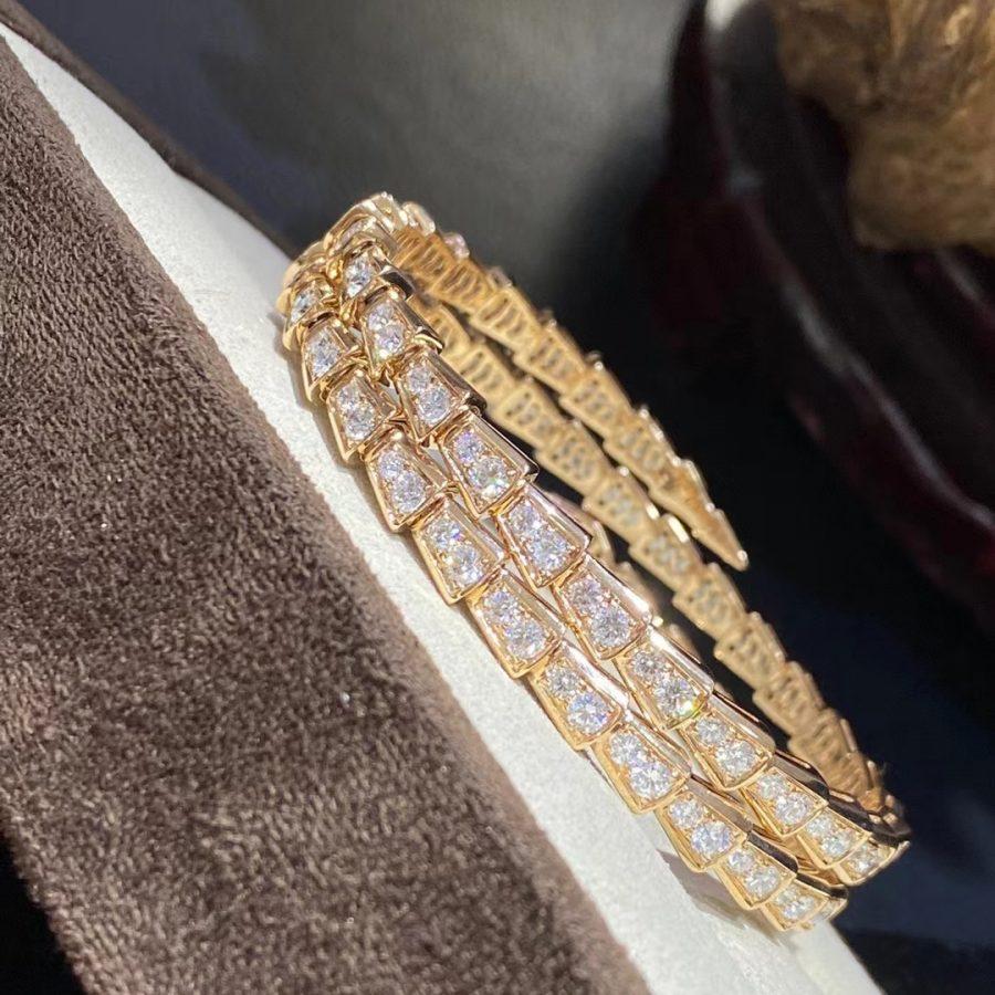 [⭐moonlume]SERPENTI BRACELET GOLD DIAMOND DOUBLE ROW