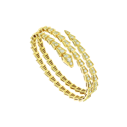 [⭐moonlume]SERPENTI BRACELET GOLD DIAMOND DOUBLE ROW