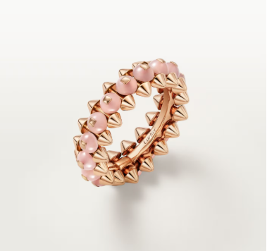 [⭐moonlume]CLASH ELEGANT ROSE GOLD RING FEATURING NATURAL AGATE