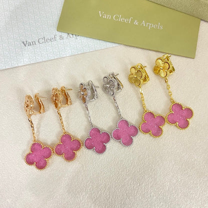 [⭐moonlume]2026 NEW CLOVER 2 MOTIF  BUBBLE PINK ENAMEL