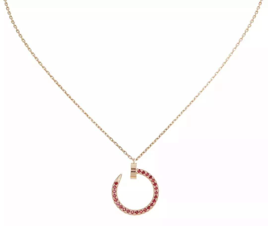 [⭐moonlume]JUSTE NECKLACE GOLD RED DIAMONDS