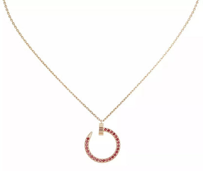 [⭐moonlume]JUSTE NECKLACE GOLD RED DIAMONDS