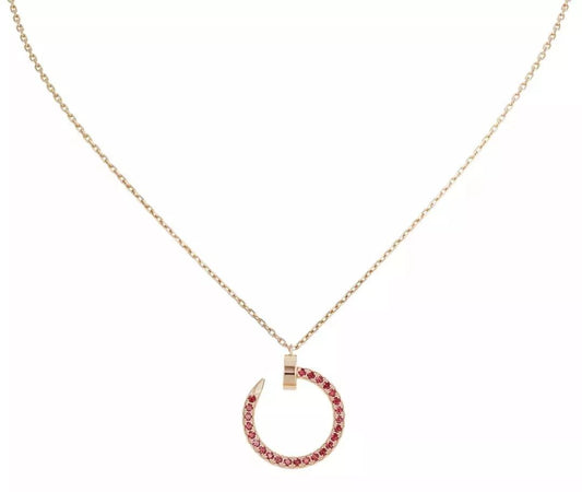 [⭐moonlume]JUSTE NECKLACE GOLD RED DIAMONDS