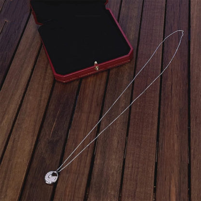 [⭐moonlume]AMULETTE SILVER FULL DIAMOND NECKLACE