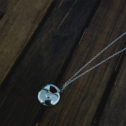 [⭐moonlume]AMULETTE SILVER FULL DIAMOND NECKLACE