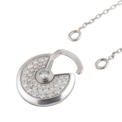 [⭐moonlume]AMULETTE SILVER FULL DIAMOND NECKLACE