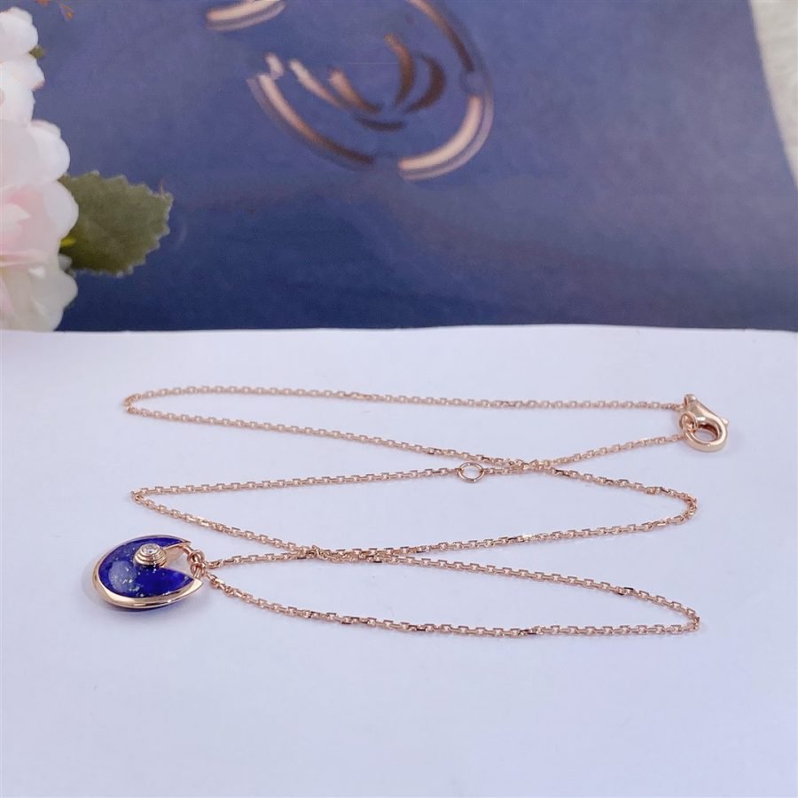 [⭐moonlume]AMULETTE ROSE GOLD AGATE NECKLACE