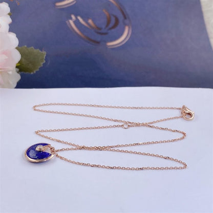 [⭐moonlume]AMULETTE ROSE GOLD AGATE NECKLACE