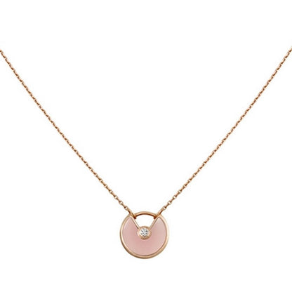 [⭐moonlume]AMULETTE ROSE GOLD PINK MOP NECKLACE
