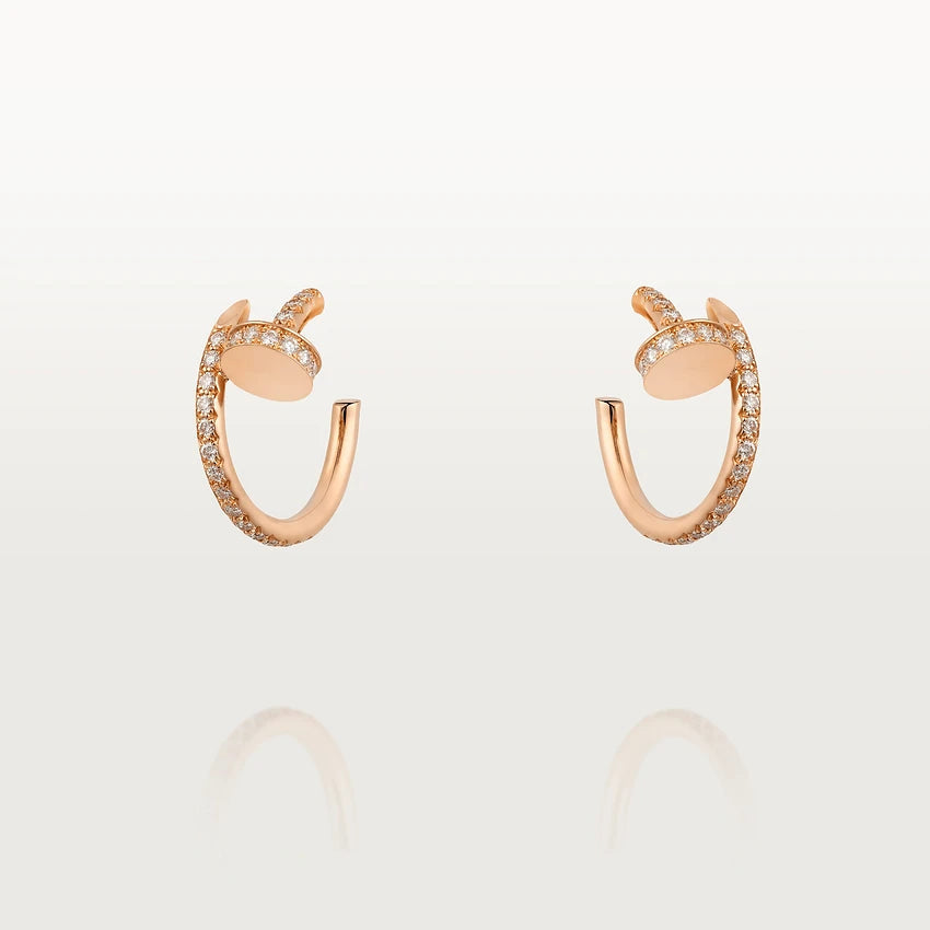 [⭐moonlume]JUSTE EARRINGS 12.75MM PINK GOLD DIAMOND