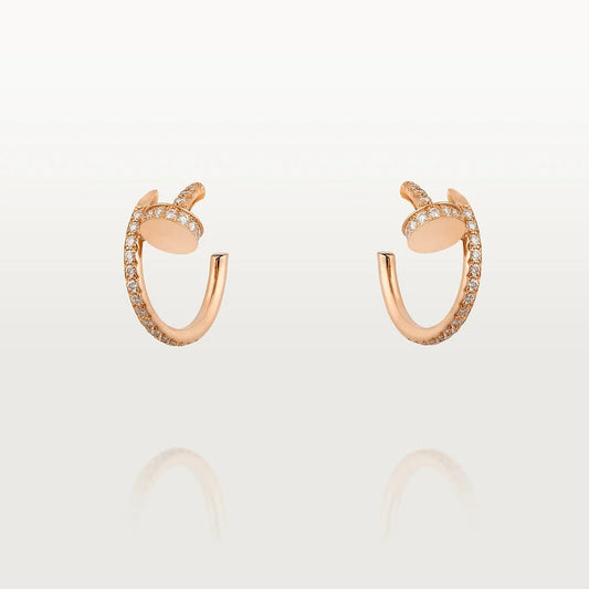 [⭐moonlume]JUSTE EARRINGS 12.75MM PINK GOLD DIAMOND