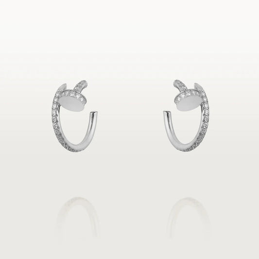 [⭐moonlume]JUSTE EARRINGS 12.75MM SILVER DIAMOND